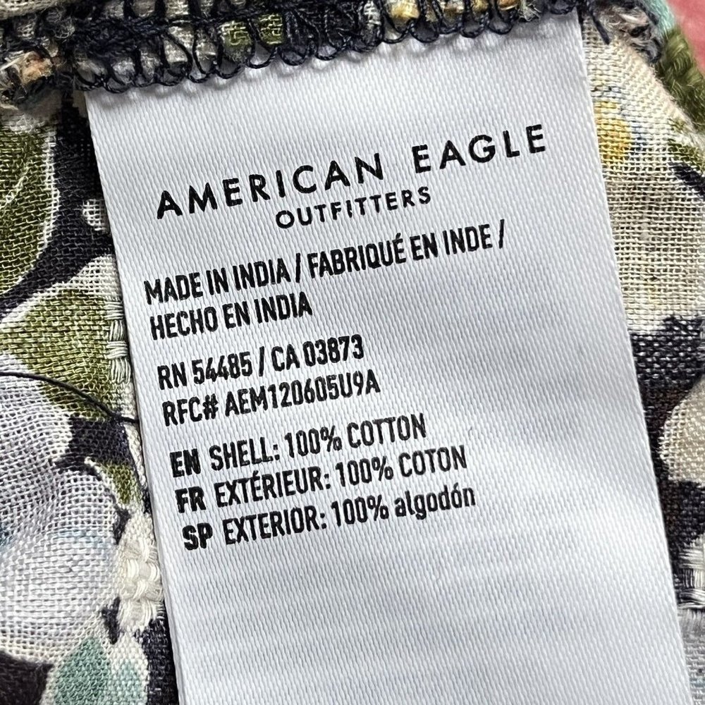 American Eagle Floral Colorful Crop Tank Top Sz Small - Picture 5 of 5